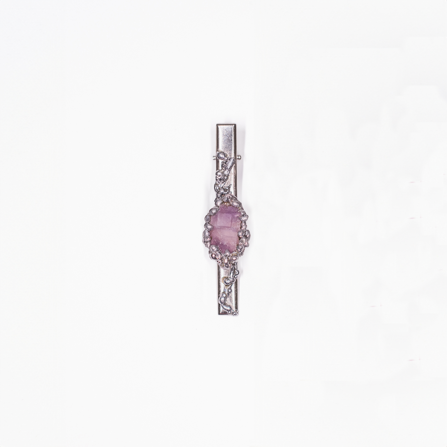 Fluid Metal Ametrine Hair Clip