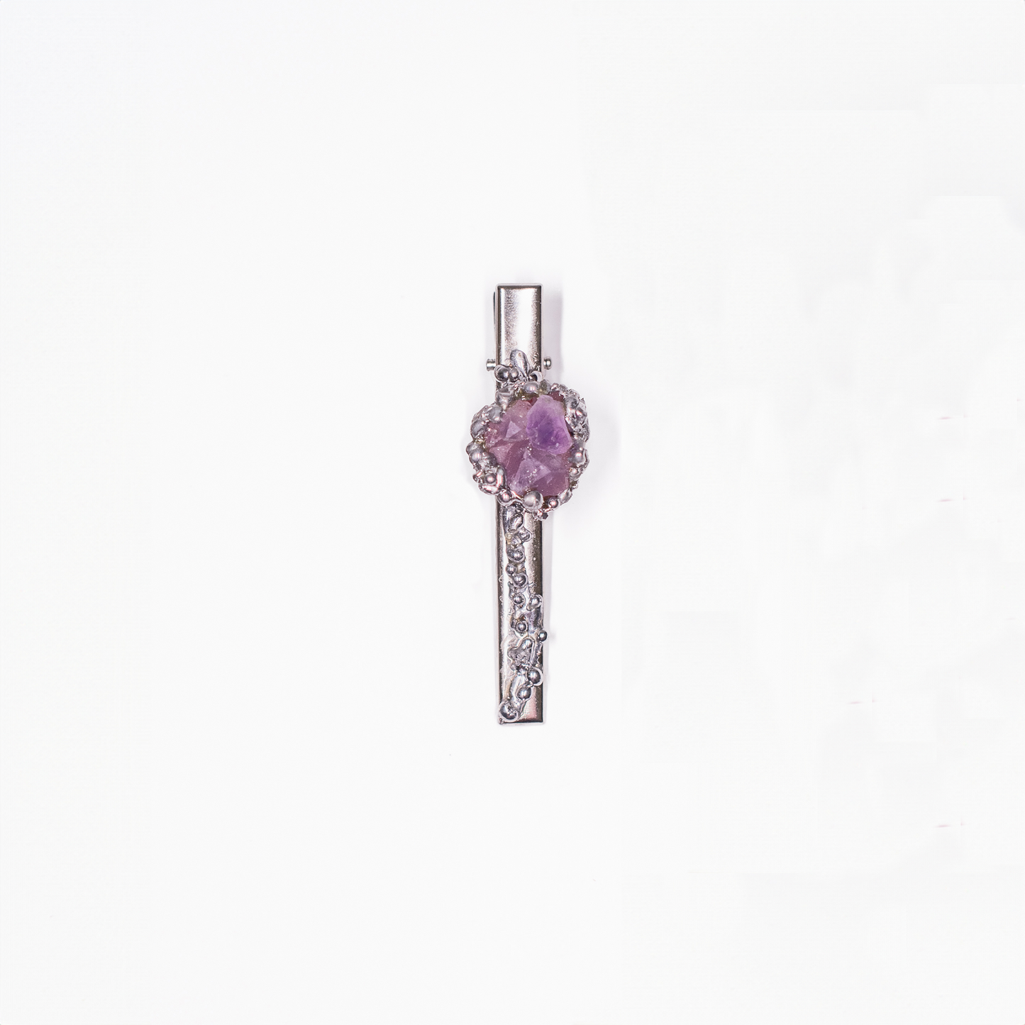 Fluid Metal Ametrine Hair Clip