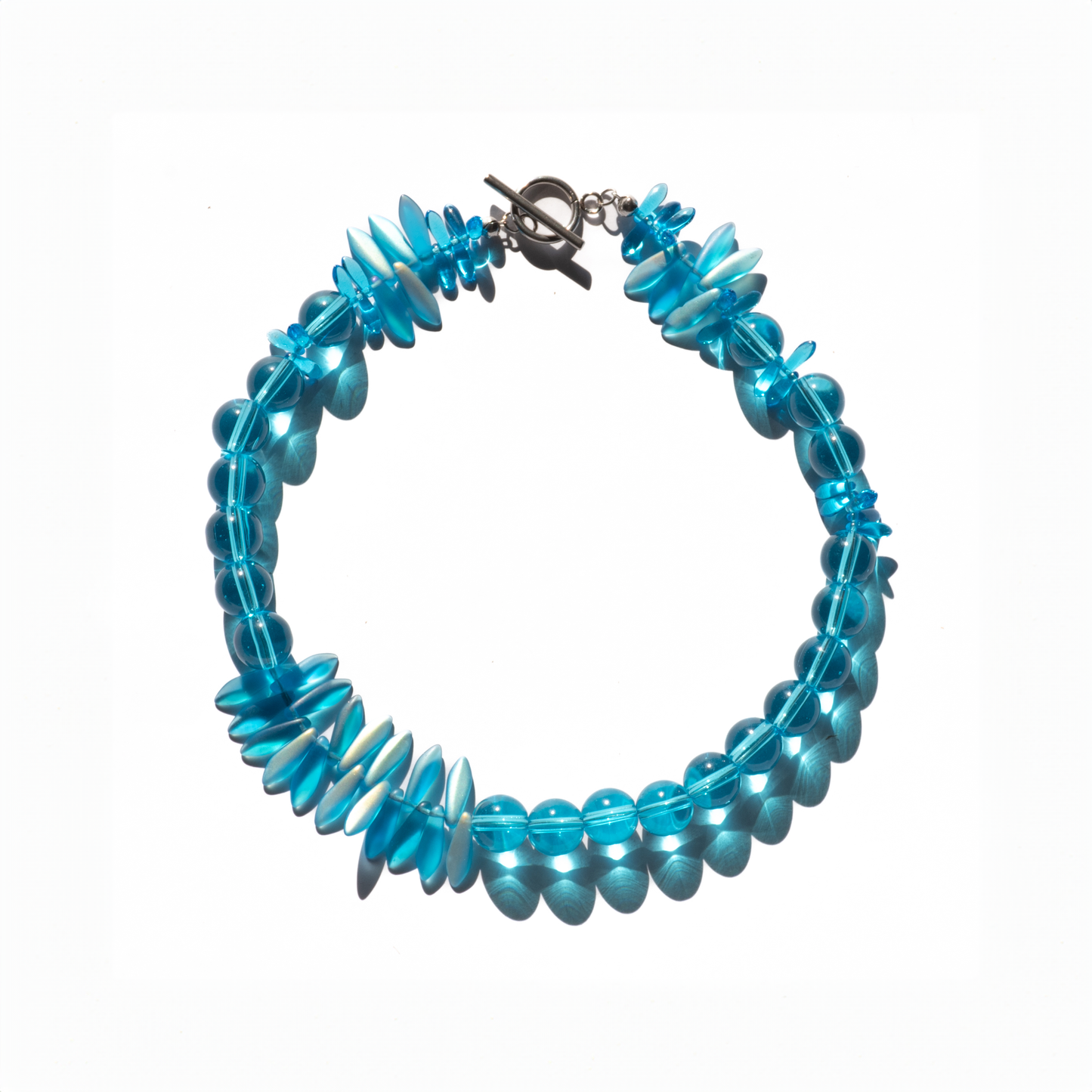 Aqua Necklace + Bracelet SET
