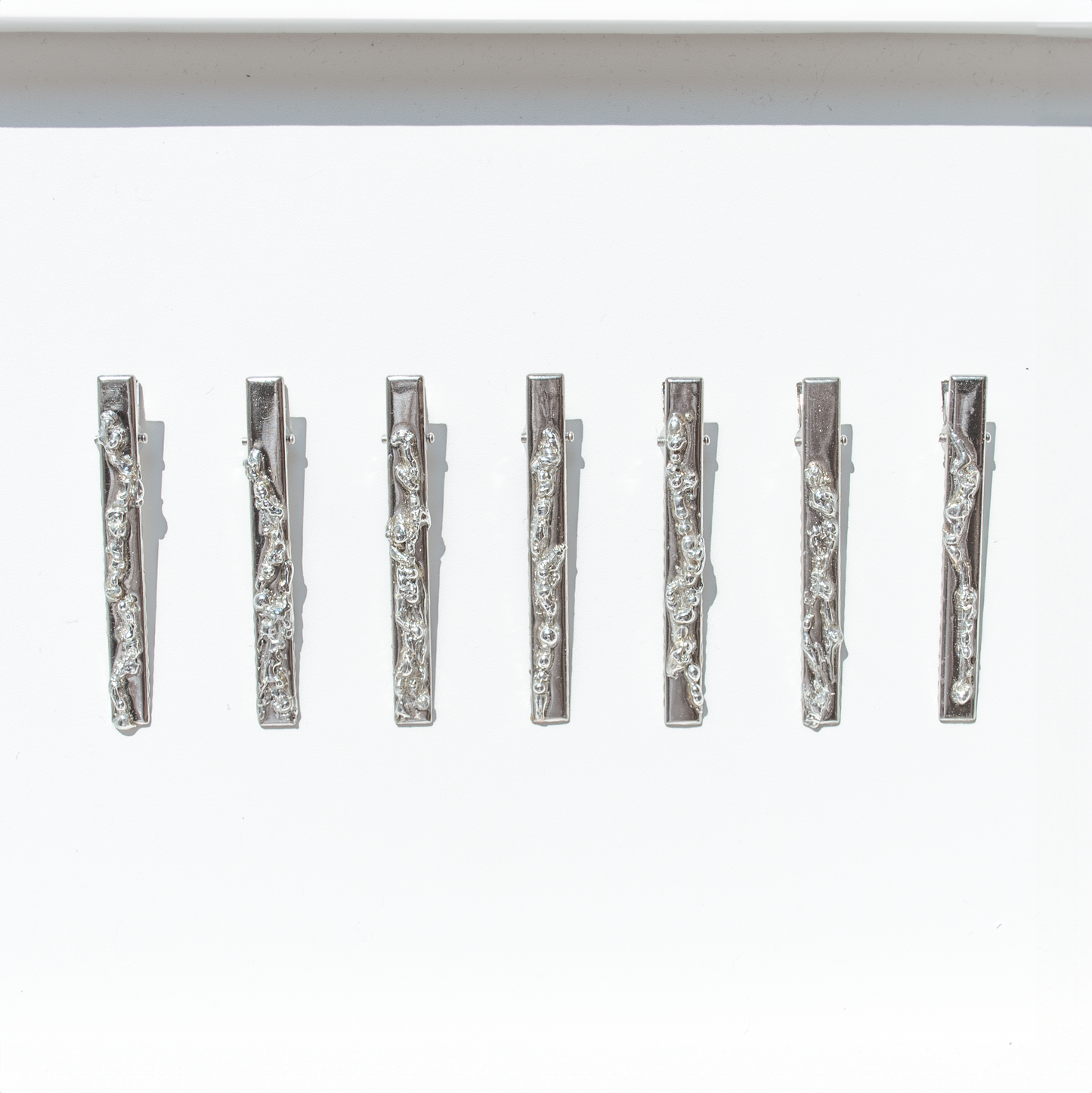 Fluid Metal Hair Clips