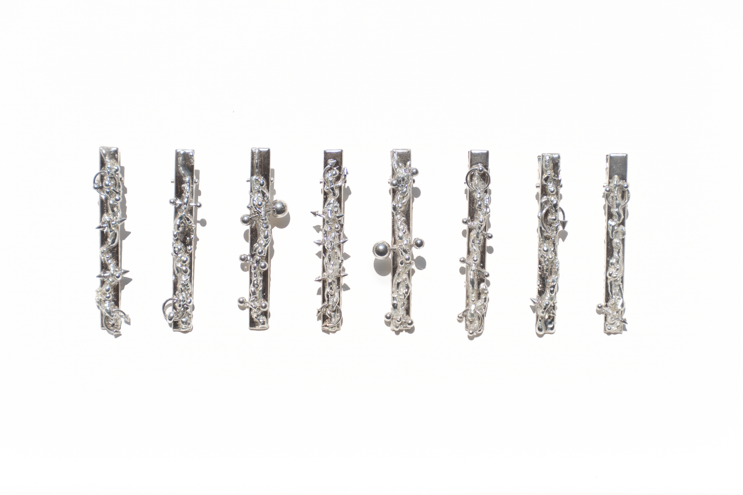 Fluid Metal Hair Clips