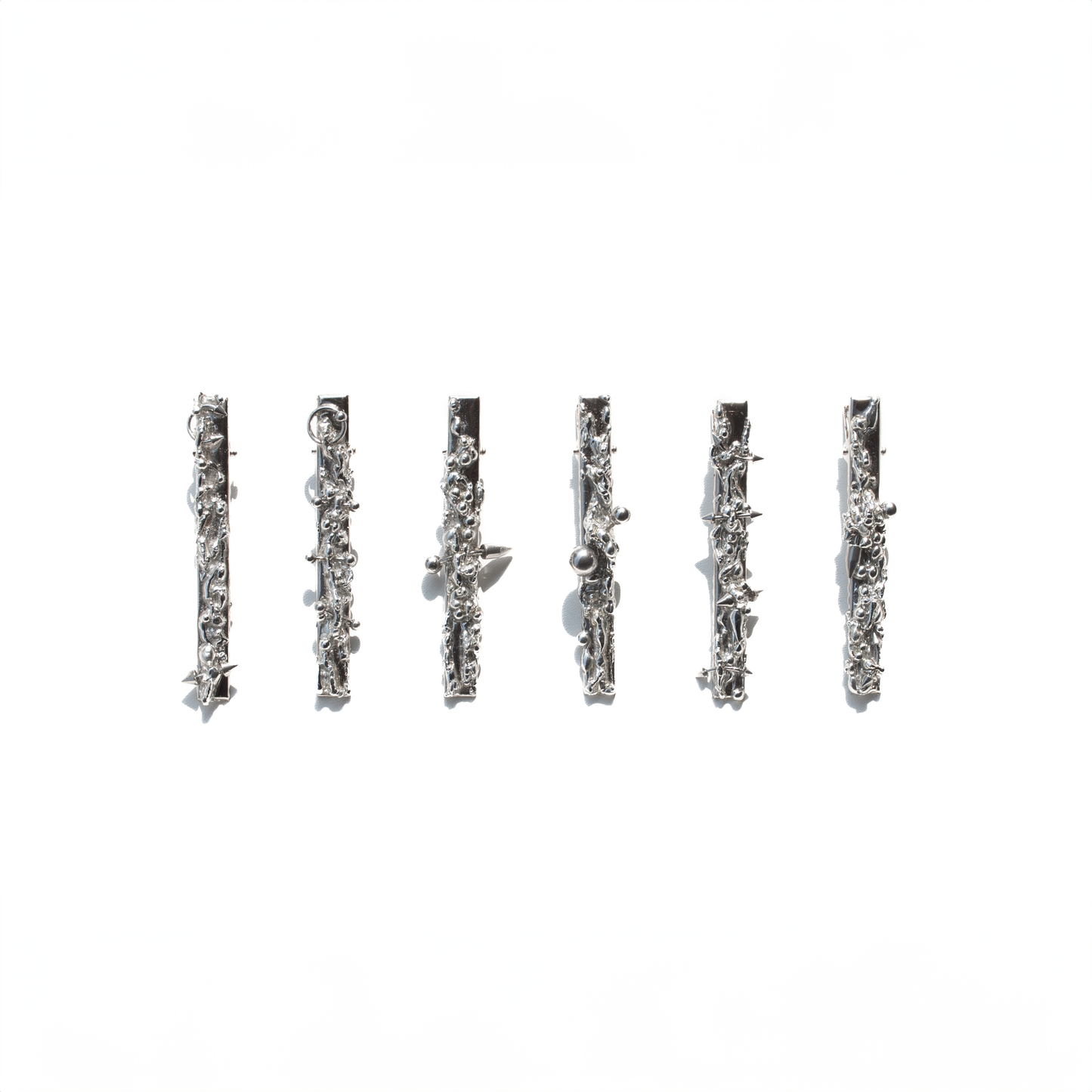 Fluid Metal Hair Clips
