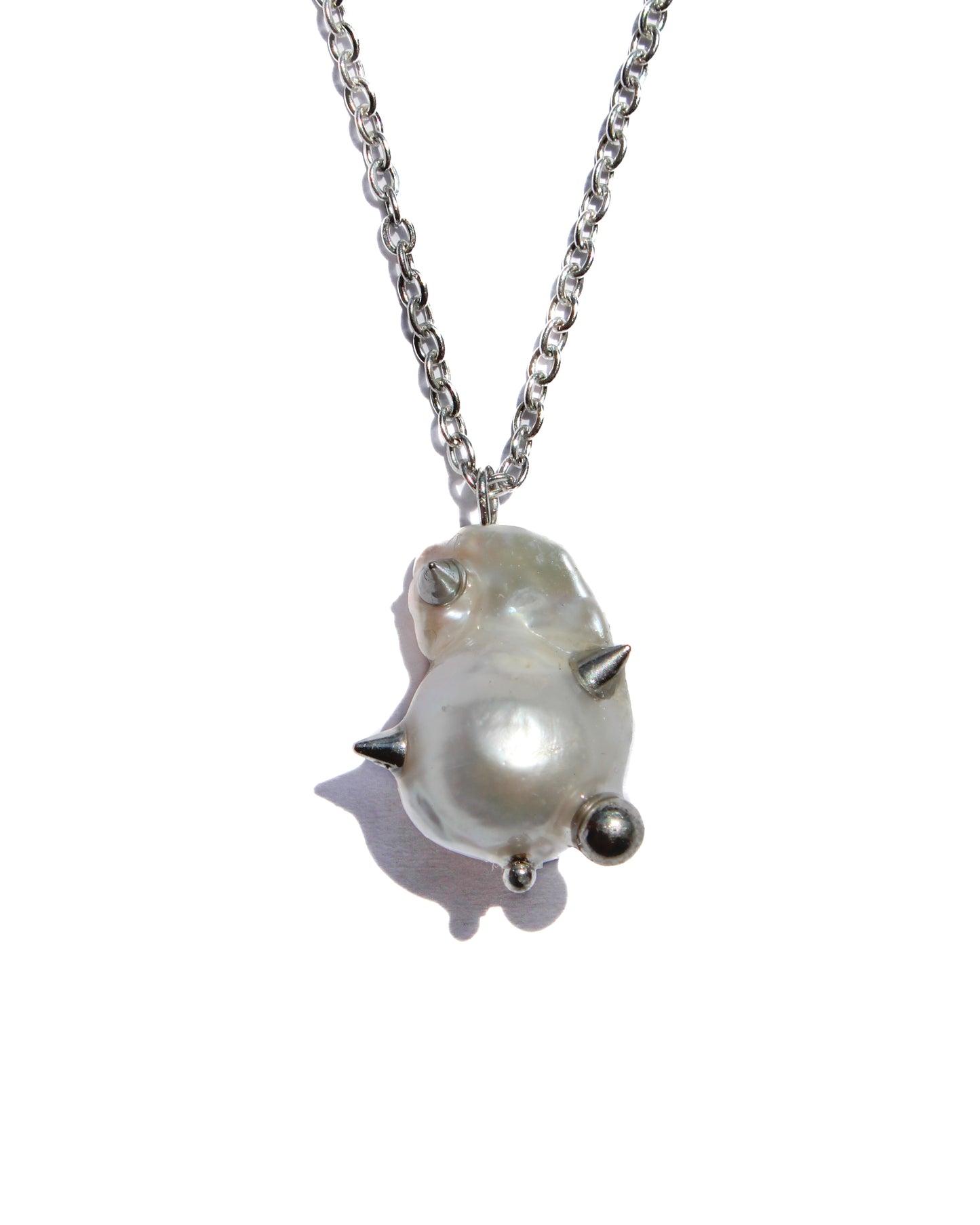 Pierced Pearl Necklace