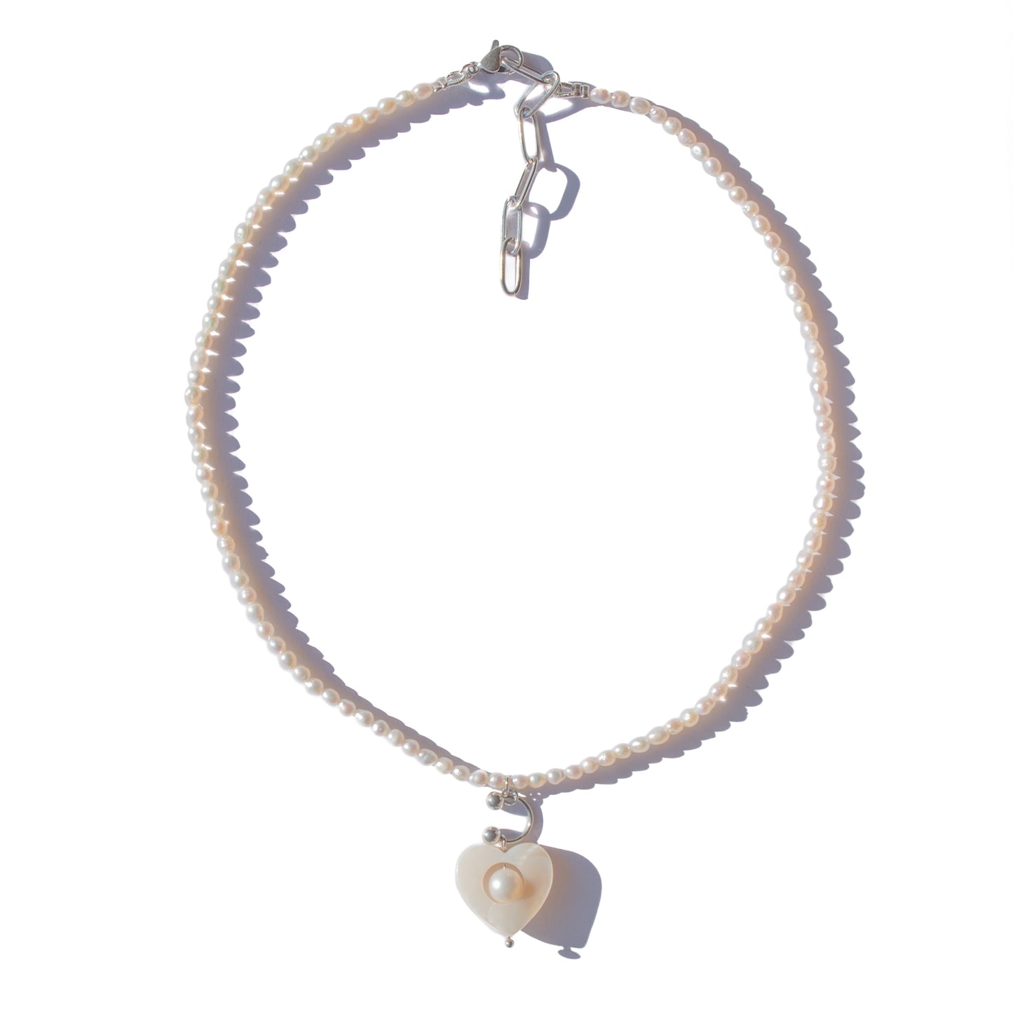 Pearly Heart Necklace