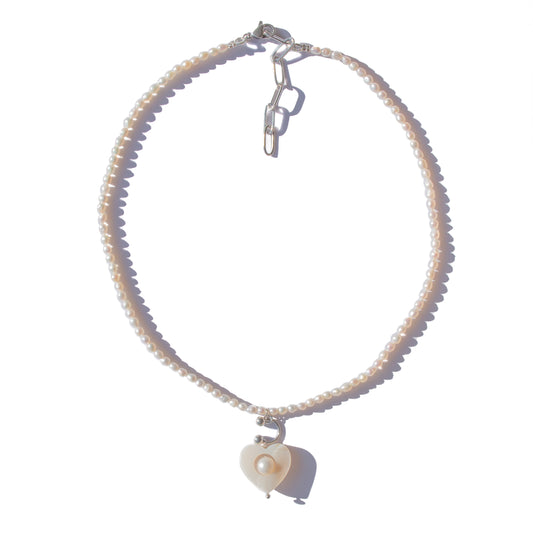Pearly Heart Necklace