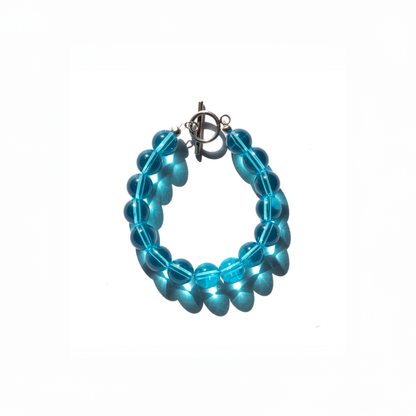 Aqua Necklace + Bracelet SET