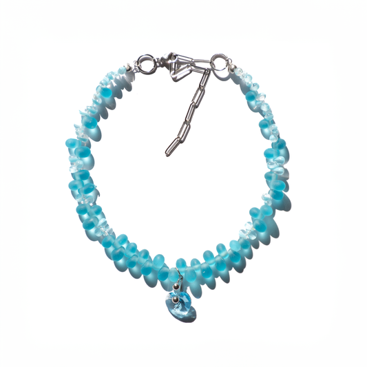 Aquamarine Heart Necklace