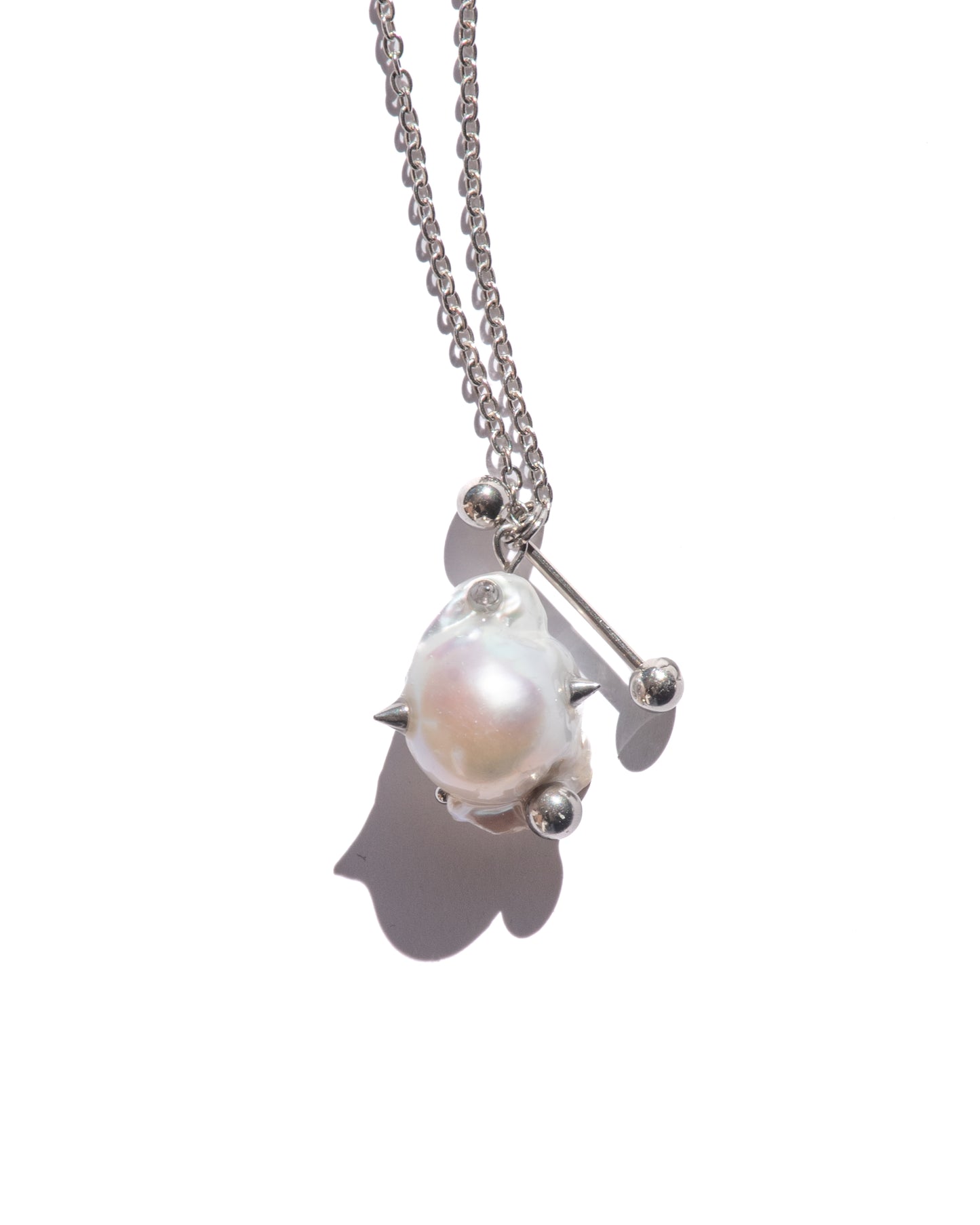 Pierced Pearl Necklace