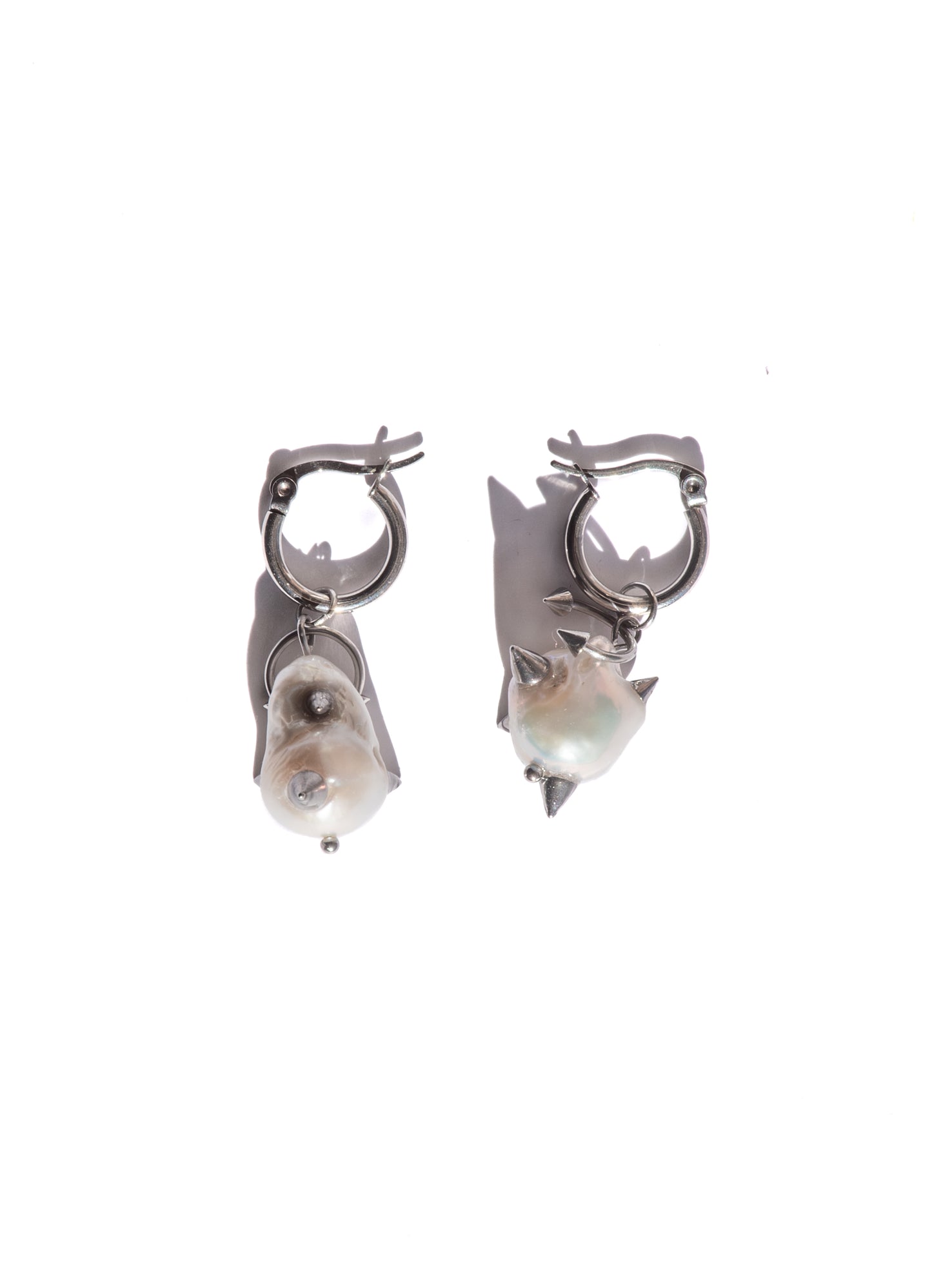 Pierced Pearl Earrings