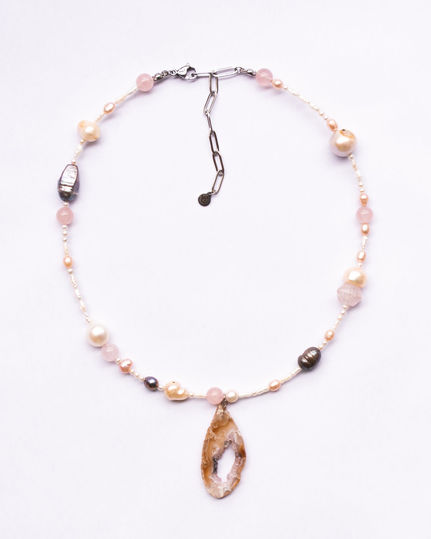 Amethyst Pearl Cluster Necklaces