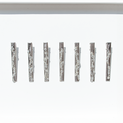 Fluid Metal Hair Clips