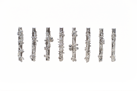 Fluid Metal Hair Clips