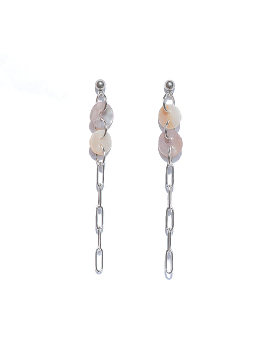 Mother-of-Pearl Button Earrings