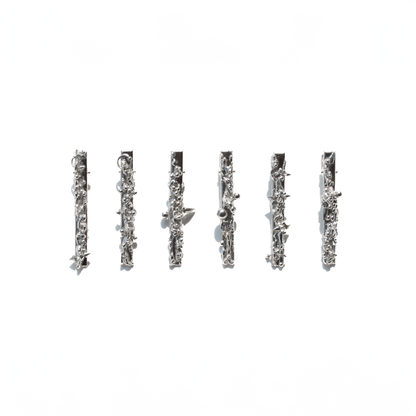 Fluid Metal Hair Clips