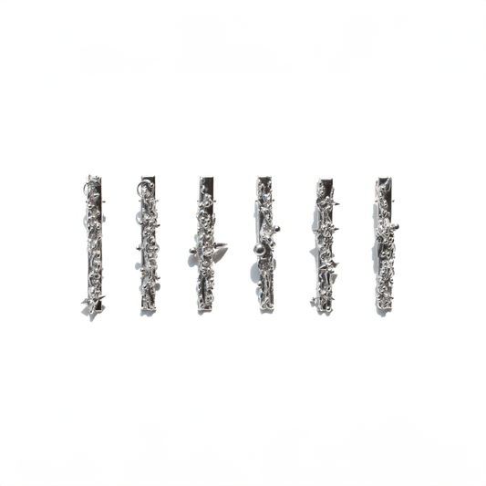 Fluid Metal Hair Clips