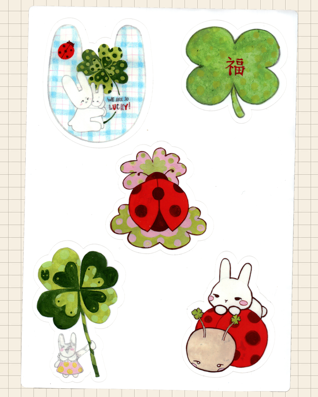 Feeling Lucky Stickers Sheet