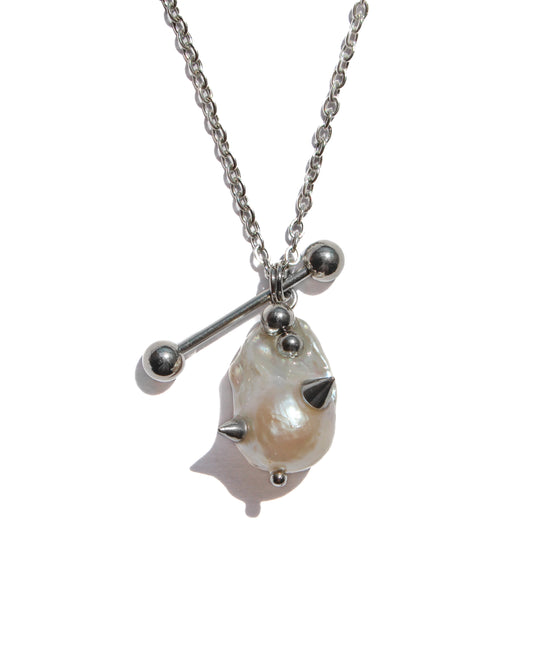 Pierced Pearl Necklace