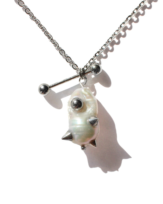 Pierced Pearl Necklace