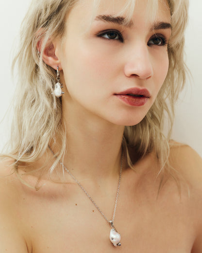 Pierced Pearl Necklace