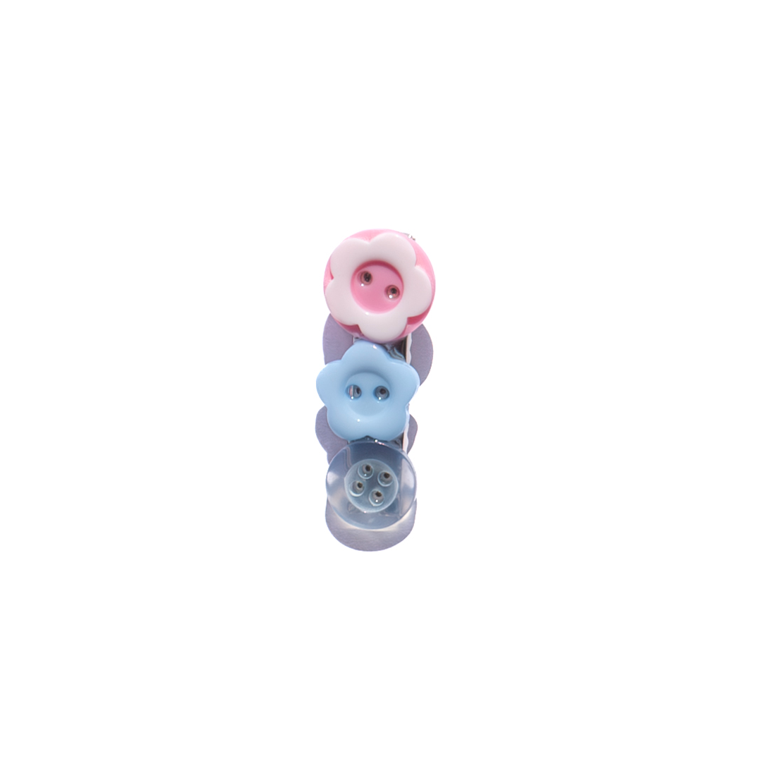 Mismatched Buttons Mini Hair Clips