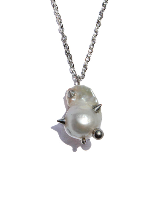 Pierced Pearl Necklace