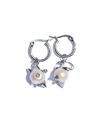 Pierced Pearl Earrings
