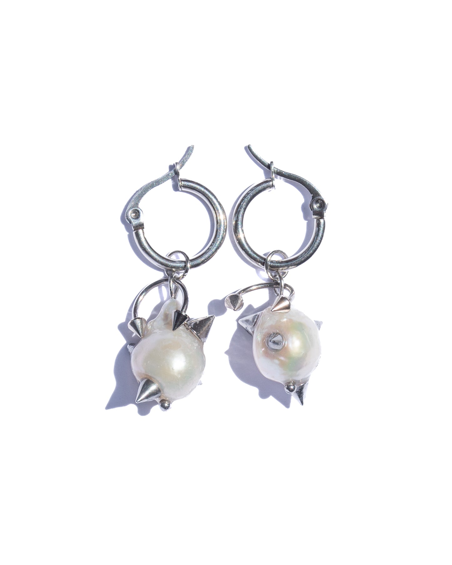 Pierced Pearl Earrings