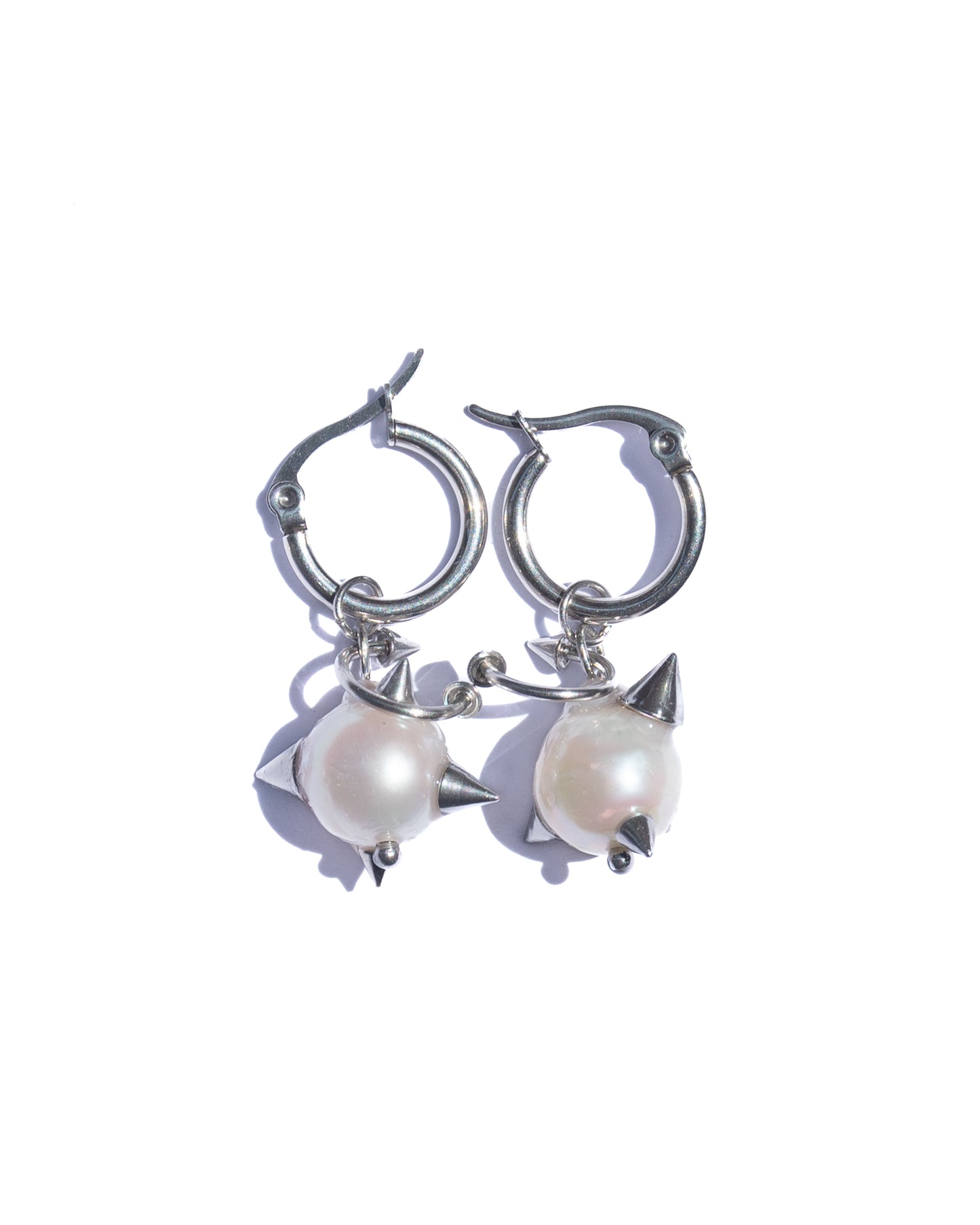 Pierced Pearl Earrings