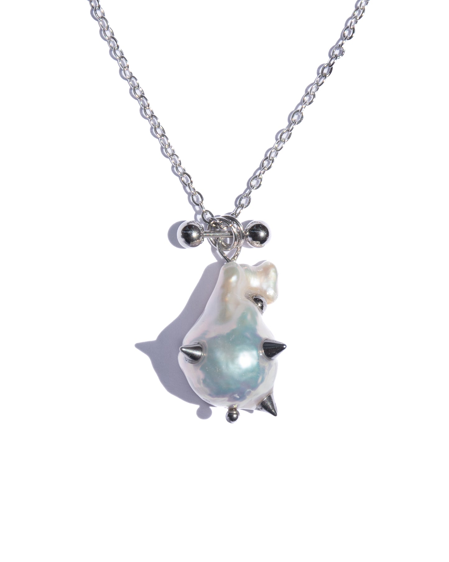 Pierced Pearl Necklace