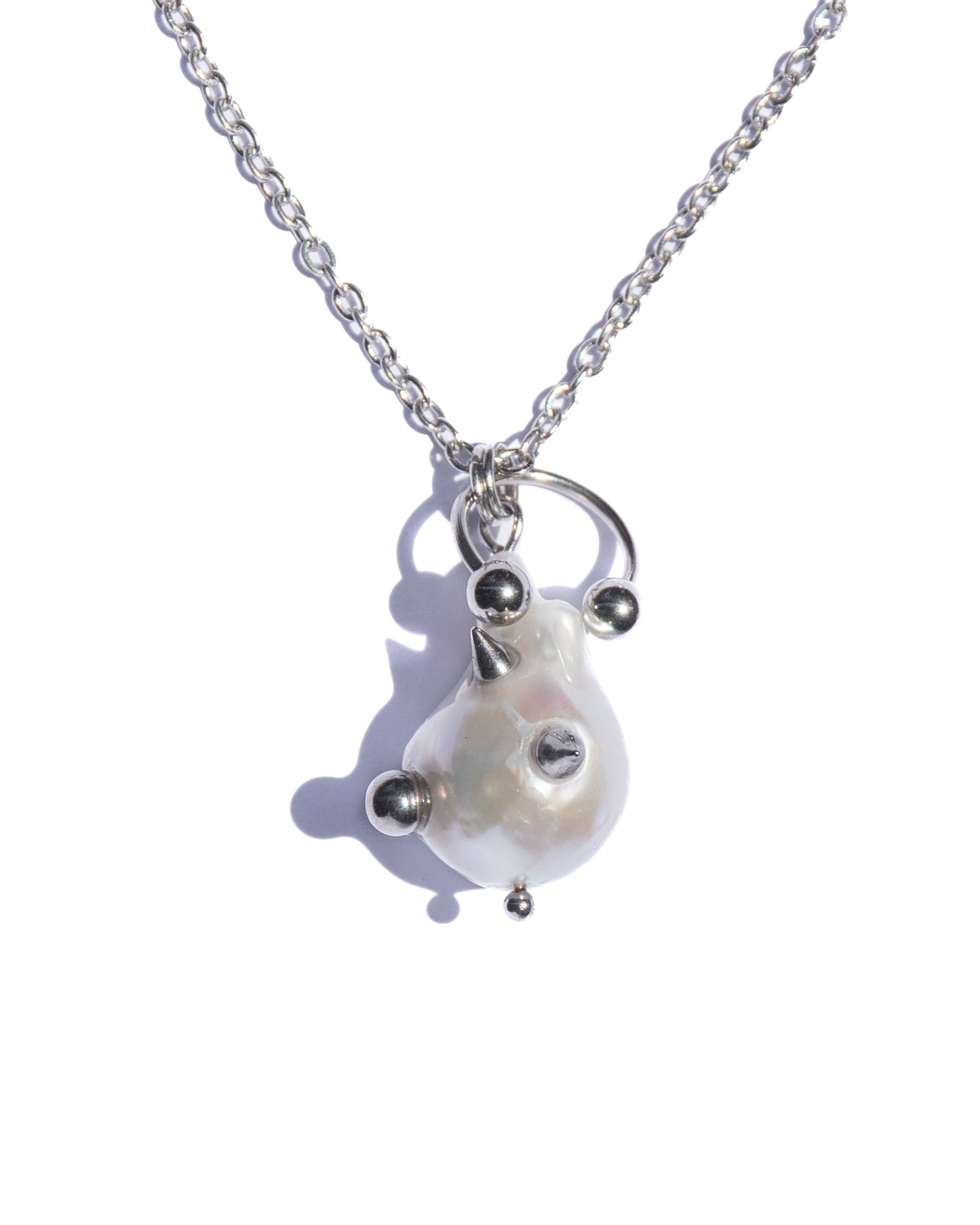 Pierced Pearl Necklace