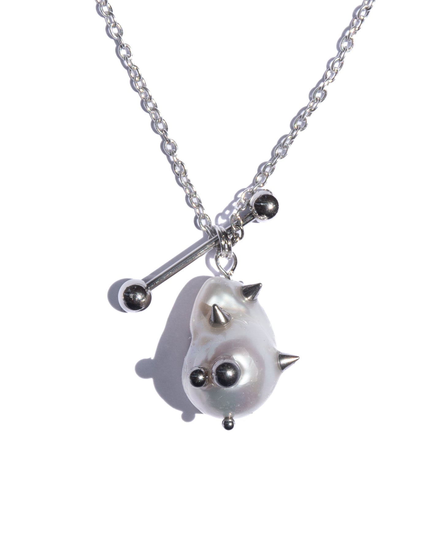 Pierced Pearl Necklace