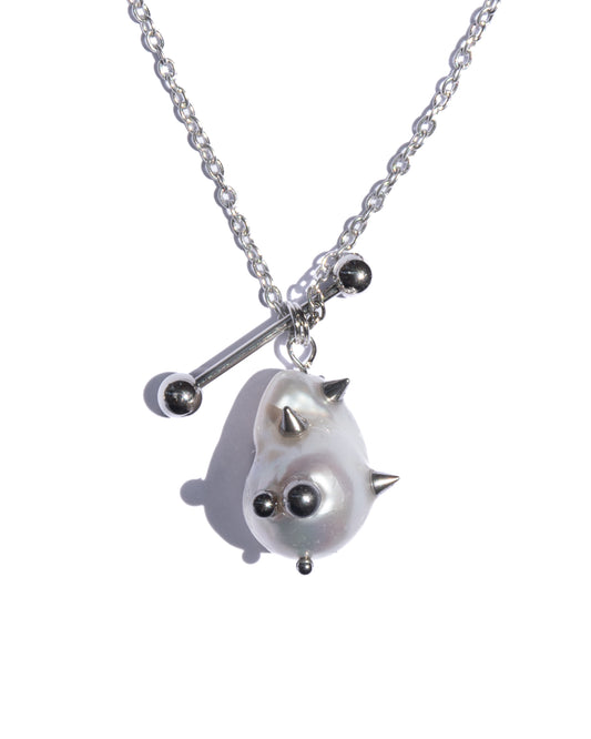 Pierced Pearl Necklace