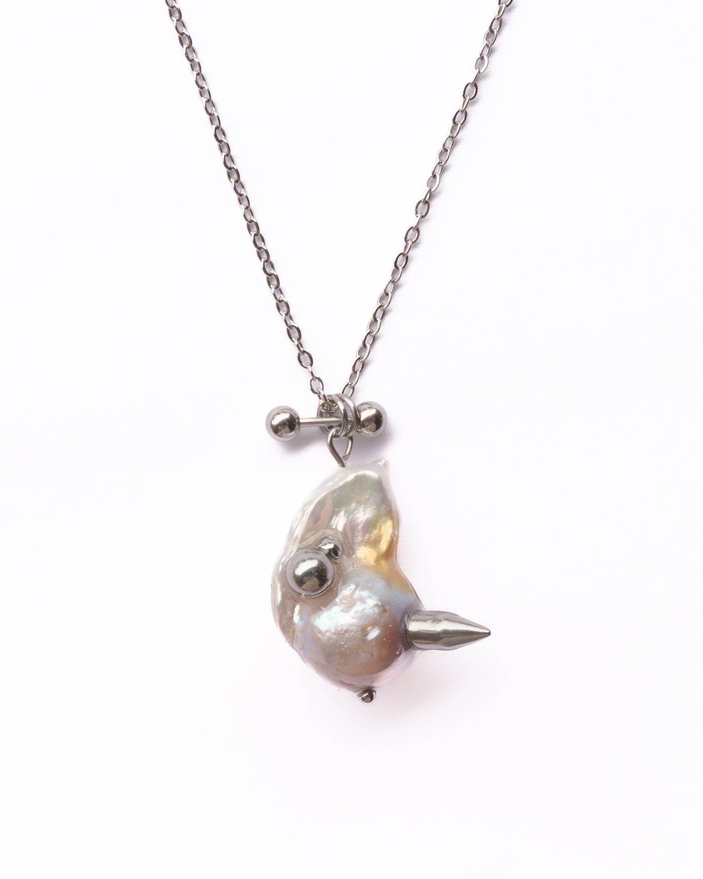 Pierced Pearl Necklace