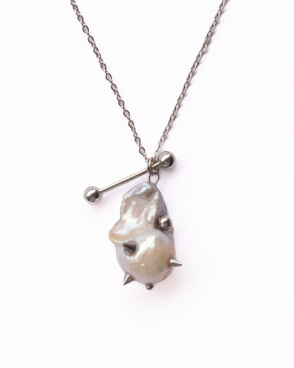 Pierced Pearl Necklace