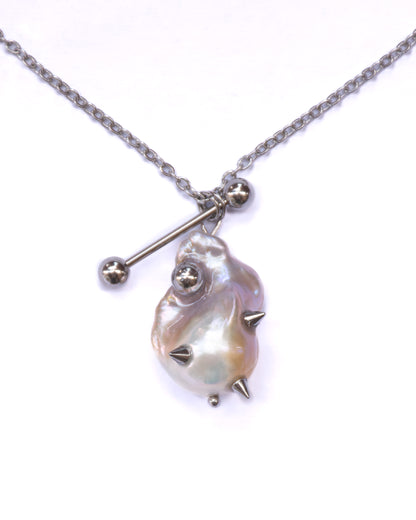 Pierced Pearl Necklace
