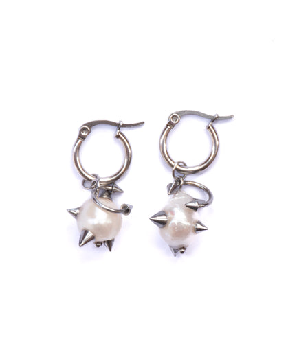 Pierced Pearl Earrings