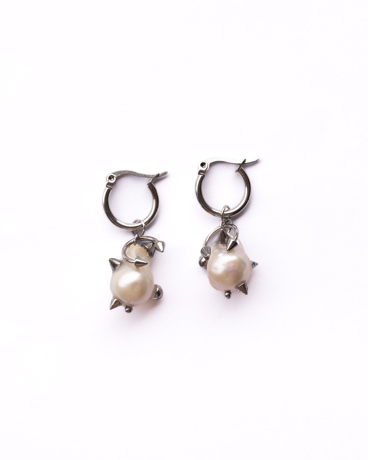 Pierced Pearl Earrings