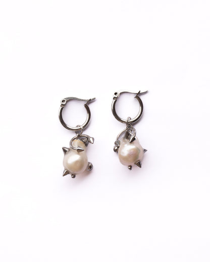 Pierced Pearl Earrings