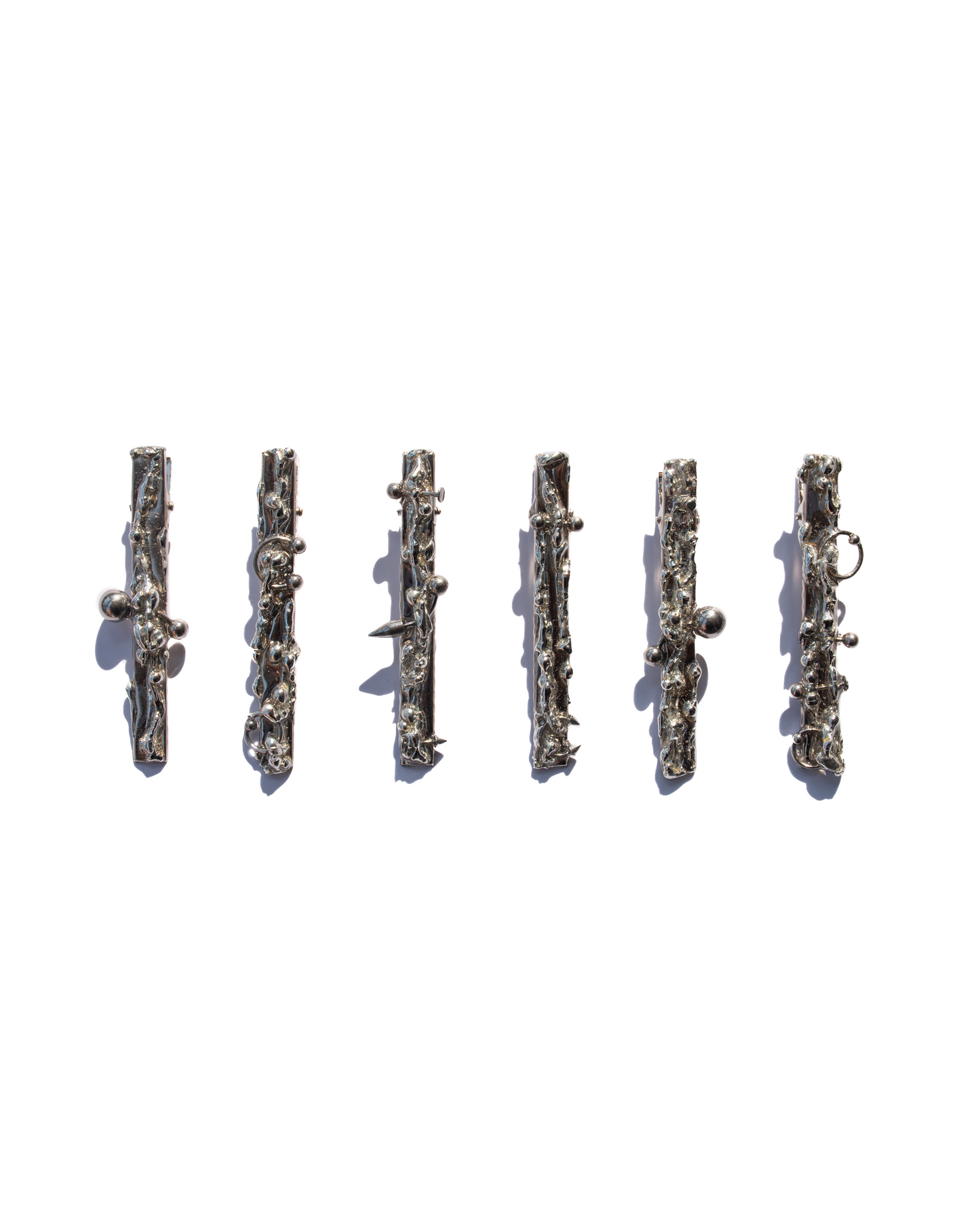 Fluid Metal Hair Clips