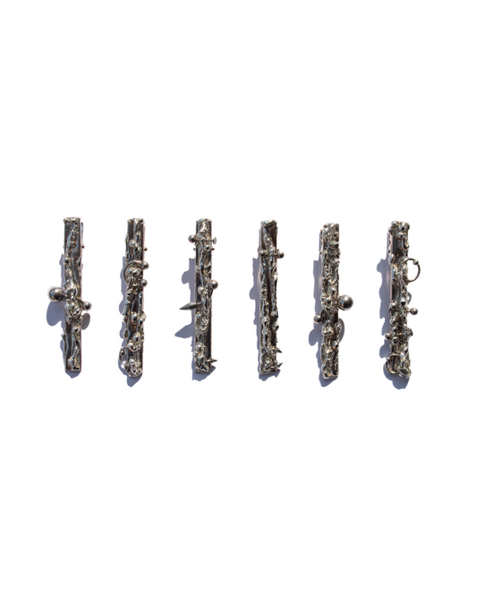 Fluid Metal Hair Clips